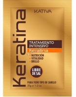 Kativa Keratina (Интенсивная восстанавливающая маска с кератином для поврежденных и хрупких волос), 35 гр - 