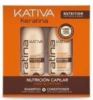 Kativa Keratina (Набор Укрепляющий шампунь+кондиционер с кератином), 2х100мл - 