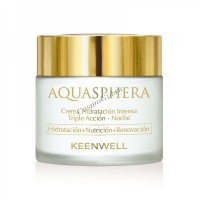 Keenwell Aquasphera intense moisturizing triple action cream night (Ночной интенсивно увлажняющий крем тройного действия), 80 мл - 