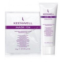 Keenwell Mask-104 masсarilla rehidratante activa hidroprotectora (Маска, активно увлажняющая и удерживающая влагу), гель 125 мл + порошок 25 гр. - 