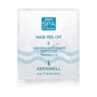 Keenwell Mask peel-off 8 (Антиоксидантная осветляющая альгинатная спа-маска №8), 12 шт по 25 гр - 
