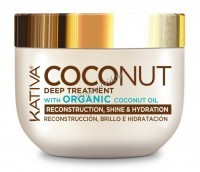 Kativa Coconut Deep treatment (Восстанавливающая маска с органическим кокосовым маслом для поврежденных волос), 250 мл - 
